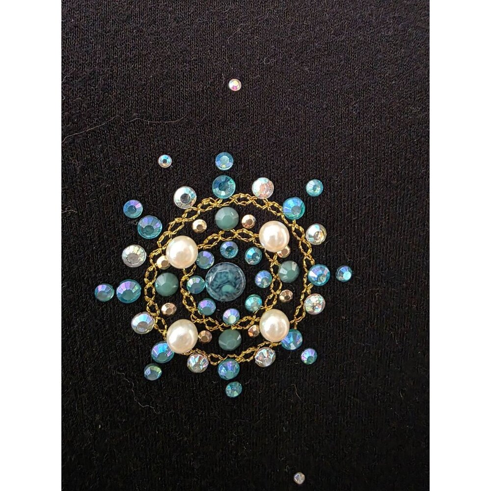 Quacker Factory Black Embellished Snowflake 3/4 S… - image 3